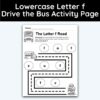 Lowercase Letter f - Drive The Bus Activity Page