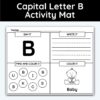 Capital Letter B - Alphabet Activity Mat