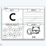 Capital Letter C - Alphabet Activity Mat