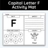 Capital Letter F - Alphabet Activity Mat