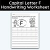 Capital Letter F - Tracing Worksheet - 3 Pack