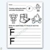 Capital Letter F - Writing Practice + Coloring Page