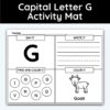 Capital Letter G - Alphabet Activity Mat