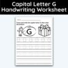 Capital Letter G - Tracing Worksheet - 3 Pack