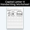 Capital Letter H - Tracing Worksheet - 3 Pack