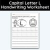 Capital Letter L - Tracing Worksheet - 3 Pack