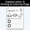 Capital Letter O - Writing Practice + Coloring Page