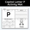 Capital Letter P - Alphabet Activity Mat