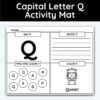 Capital Letter Q - Alphabet Activity Mat