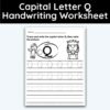Capital Letter Q - Tracing Worksheet - 3 Pack