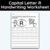 Capital Letter R - Tracing Worksheet - 3 Pack