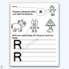 Capital Letter R - Writing Practice + Coloring Page