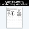 Capital Letter S - Tracing Worksheet - 3 Pack