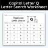 Capital Letter Q - Single Letter Search Worksheet