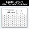Capital Letter I - Single Letter Search Worksheet