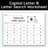 Capital Letter B - Single Letter Search Worksheet