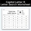 Capital Letter R - Single Letter Search Worksheet