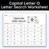 Capital Letter O - Single Letter Search Worksheet