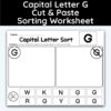 Capital Letter G - Cut, Paste, & Sort The Letters Worksheet