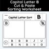 Capital Letter B - Cut, Paste, & Sort The Letters Worksheet