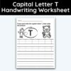 Capital Letter T - Tracing Worksheet - 3 Pack