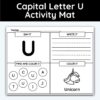 Capital Letter U - Alphabet Activity Mat