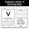 Capital Letter V - Alphabet Activity Mat