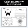 Capital Letter W - Alphabet Activity Mat