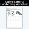 Capital Letter X - Tracing Worksheet - 3 Pack