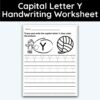 Capital Letter Y - Tracing Worksheet - 3 Pack