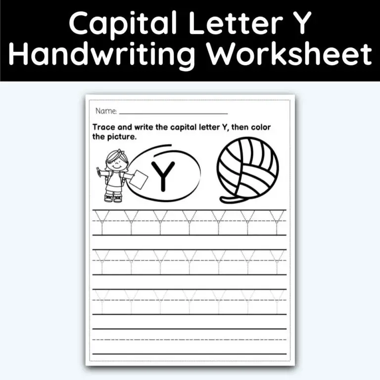 Capital Letter Y - Tracing Worksheet - 3 Pack