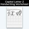 Capital Letter Z - Tracing Worksheet - 3 Pack