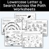 Lowercase Letter q - Search Across The Path Worksheet
