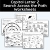 Capital Letter Z - Search Across The Path Worksheet