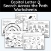 Capital Letter Q - Search Across The Path Worksheet
