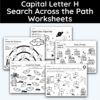 Capital Letter H - Search Across The Path Worksheet