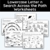 Lowercase Letter n - Search Across The Path Worksheet