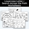Lowercase Letter r - Search Across The Path Worksheet