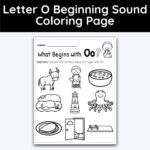 Letter O - Beginning Sound Coloring Page
