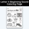 Letter X - Beginning Sound Coloring Page