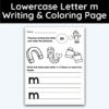 Lowercase Letter m - Writing Practice + Coloring Page