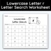 Lowercase Letter r - Single Letter Search Worksheet