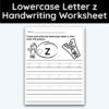Lowercase Letter z - Tracing Worksheet - 3 Pack