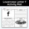 Lowercase Letter f - Alphabet Activity Mat
