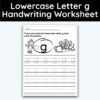 Lowercase Letter g - Tracing Worksheet - 3 Pack