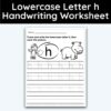 Lowercase Letter h - Tracing Worksheet - 3 Pack