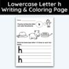Lowercase Letter h - Writing Practice + Coloring Page