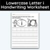 Lowercase Letter i - Tracing Worksheet - 3 Pack