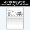 Lowercase Letter j - Tracing Worksheet - 3 Pack