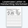 Lowercase Letter m - Tracing Worksheet - 3 Pack